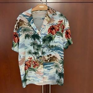 Valentino Hawaiian Print Blouse Size 40